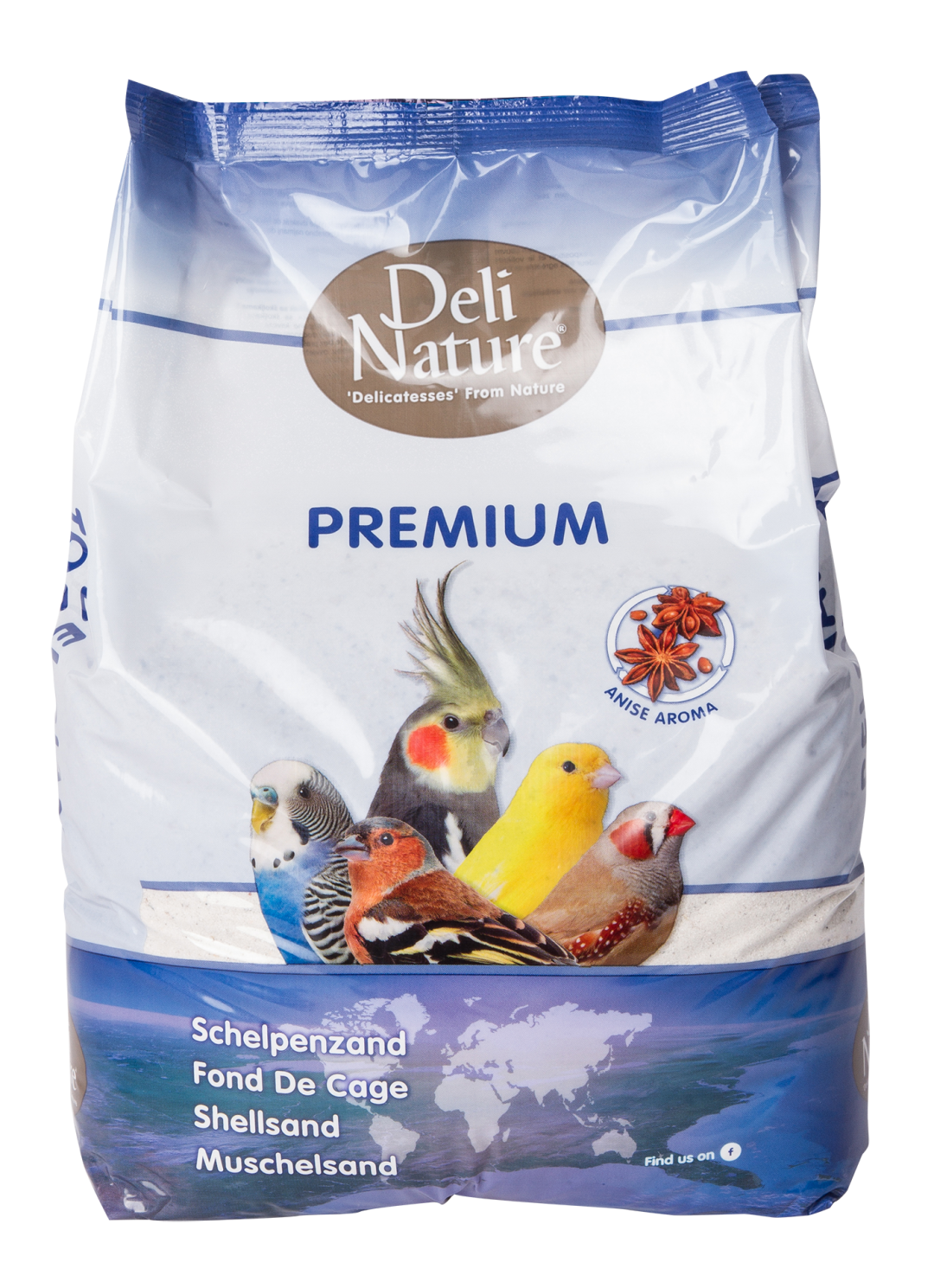 Deli Nature schelpenzand Premium wit 5 kg